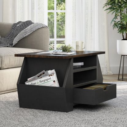 Picture of Grenoble Solid Wood Rectangle Coffee Table With Storage
