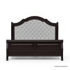 Picture of Bordeaux Solid Wood Upholstered Headboard Platform Bed