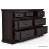 Picture of Bordeaux Solid Mahogany Wood Traditional 7 Drawer Dresser