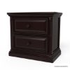 Picture of Bordeaux Solid Mahogany Wood Traditional 2 Drawer Nightstand