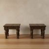Picture of Renens Carved Traditional Square End Table Set of 2
