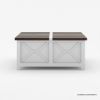 Picture of Acireale Modern Farmhouse Square Coffee Table With Trunk Storage