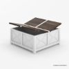 Picture of Acireale Modern Farmhouse Square Coffee Table With Trunk Storage