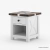 Picture of Acireale Rustic Solid Wood 1 Drawer End Table
