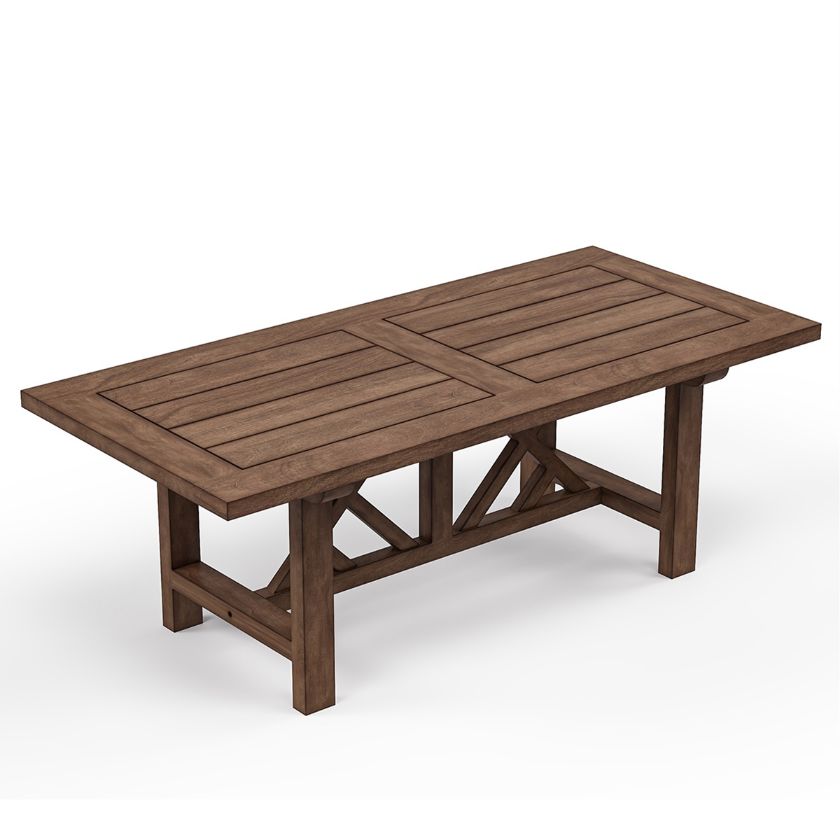 Picture of Bolzano Rustic Solid Wood Rectangular Dining Table