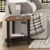 Picture of Positano Solid Wood 2 Tone Triangular End Table