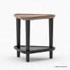 Picture of Positano Solid Wood 2 Tone Triangular End Table