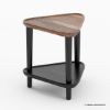 Picture of Positano Solid Wood 2 Tone Triangular End Table