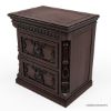 Picture of Lindenhurst Mahogany Wood Traditional 2 Drawer Nightstand