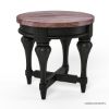 Picture of Safford Solid Mahogany Wood 2 Tone Round End Table