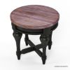 Picture of Safford Solid Mahogany Wood 2 Tone Round End Table