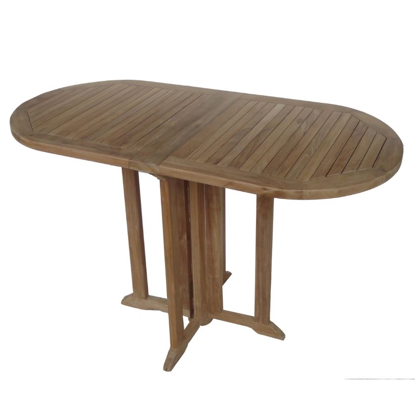 Picture of Reine Solid Teak Wood Outdoor Folding Oval Dining Table