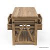 Picture of Calderdale Teak Wood Rustic Kitchen Island With Drawers