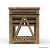 Picture of Calderdale Teak Wood Rustic Kitchen Island With Drawers