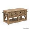 Picture of Calderdale Teak Wood Rustic Kitchen Island With Drawers