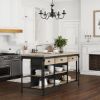 Picture of Meredith Solid Wood Industrial Kitchen Island with Storage