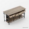 Picture of Meredith Solid Wood Industrial Kitchen Island with Storage