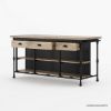 Picture of Meredith Solid Wood Industrial Kitchen Island with Storage