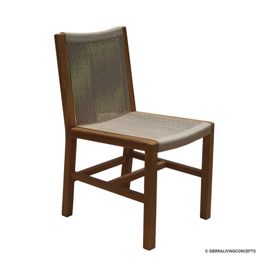 Picture of Nora Natural Teak Wood Outdoor Woven Cord Dining Chair