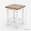 Picture of Rhinebeck Rustic Solid Wood 2 Tone Kitchen Island Stool