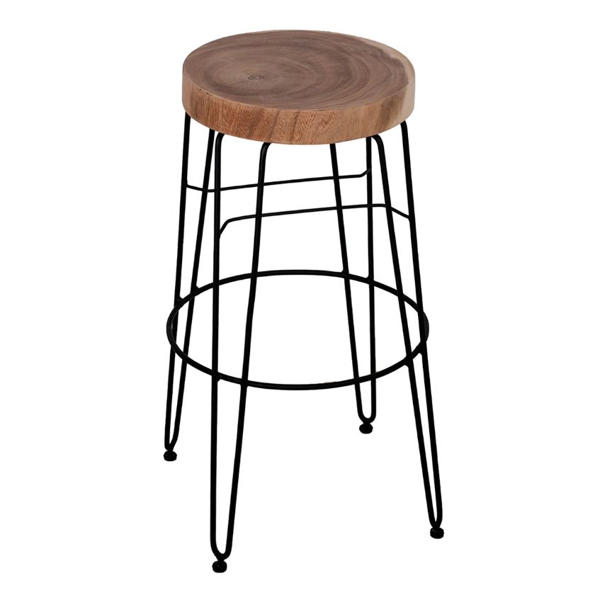 Picture of Bisbee Wood And Metal Bar Stools