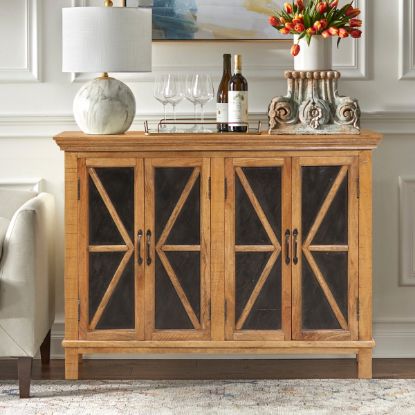 Picture of Rustic Solid Wood 4 Door Handcrafted Sideboard