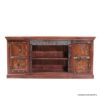 Picture of Rustic Solid Wood 2 Tier Media Cabinet