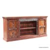 Picture of Rustic Solid Wood 2 Tier Media Cabinet