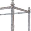 Picture of Adelaide Distressed Hand Painted Royal Solid Wood Canopy Platform Bed