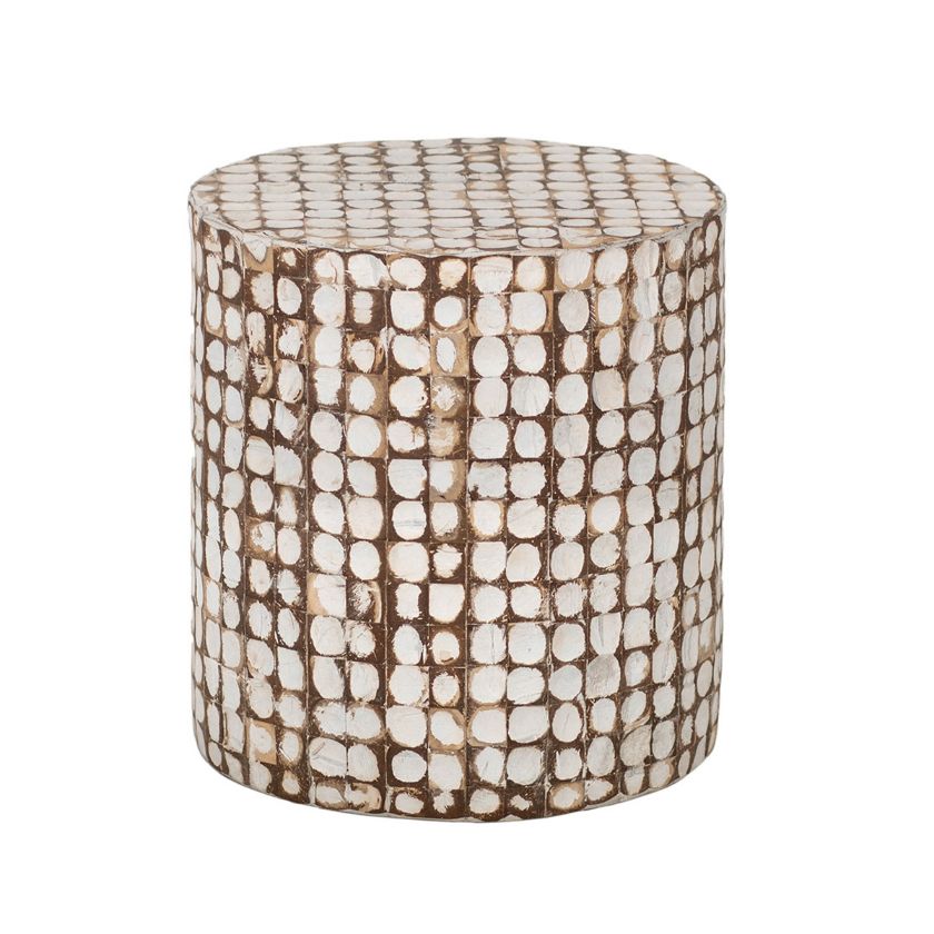 Picture of Fiona Handcrafted Round Cocomosaic End Table