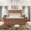 Picture of Brisbane Hand Carved Solid Wood Platform Bed Frame