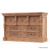 Picture of Brisbane Mahogany Wood Hand-carved 7 Drawer Bedroom Dresser
