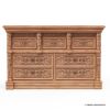 Picture of Brisbane Mahogany Wood Hand-carved 7 Drawer Bedroom Dresser