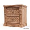Picture of Brisbane Mahogany Wood Hand-carved 2 Drawer Nightstand