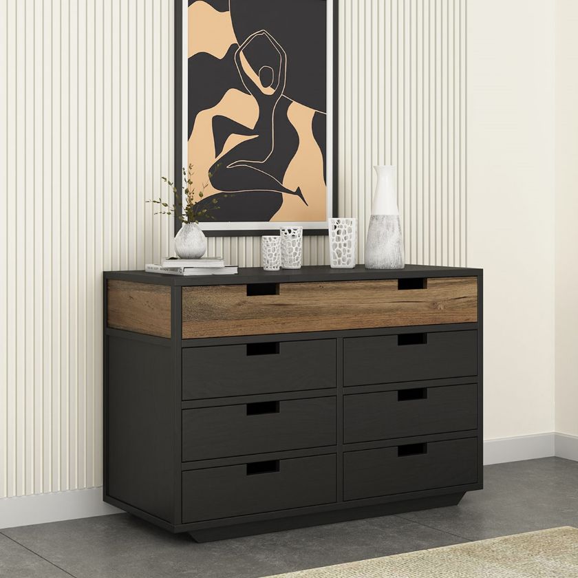 Picture of Clifden Rustic Modern Solid Wood 7 Drawer Dresser