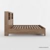 Picture of Villeneuve Modern Farmhouse Solid Wood Platform Bookcase Bed