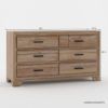 Picture of Villeneuve Modern Farmhouse 6 Drawer Solid Wood Double Dresser