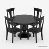 Picture of Colchester 48 Inch Black Round Kitchen Table with 4 Chair