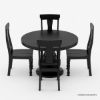 Picture of Colchester 48 Inch Black Round Kitchen Table with 4 Chair