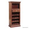 Picture of Rustic Solid Wood Hand Carved Tall Wine Bar Cabinet