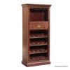 Picture of Rustic Solid Wood Hand Carved Tall Wine Bar Cabinet