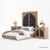 Picture of Abbotsbury Antique Rustic Solid Wood 3 Piece Bedroom Set