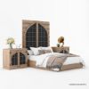 Picture of Abbotsbury Antique Rustic Solid Wood Platform Bed