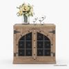 Picture of Abbotsbury Rustic Solid Wood Iron Accent Nightstand