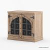 Picture of Abbotsbury Rustic Solid Wood Iron Accent Nightstand