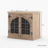 Picture of Abbotsbury Rustic Solid Wood Iron Accent Nightstand