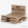 Picture of Shrewsbury Farmhouse Solid Wood Platform Storage Bed