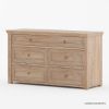 Picture of Shrewsbury Rustic Solid Wood 5 Drawer Bedroom Dresser