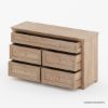 Picture of Shrewsbury Rustic Solid Wood 5 Drawer Bedroom Dresser