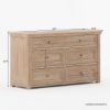 Picture of Shrewsbury Rustic Solid Wood 5 Drawer Bedroom Dresser